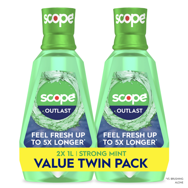 Crest Outlast Mouthwash Fresh Mint Value Twin Pack