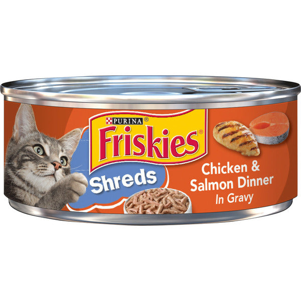 Purina Friskies Gravy Comida Húmeda para Gatos - Pollo Desmenuzado y Salmón