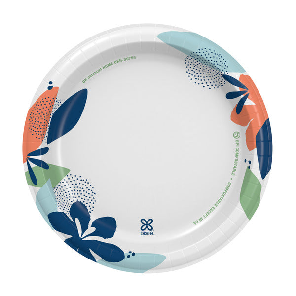 Platos de papel DIXIE de 8.5 pulgadas para almuerzo y cena