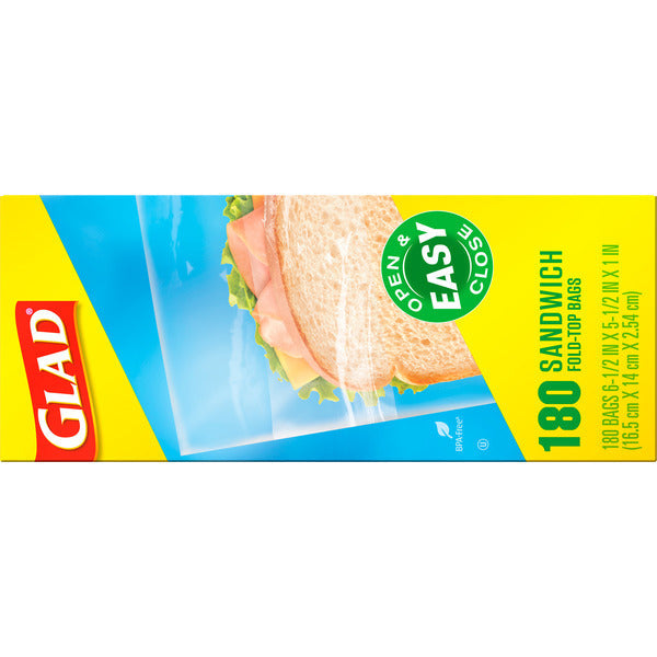 Bolsas de Almacenamiento de Alimentos Glad - Con Cierre Superior para Sándwiches