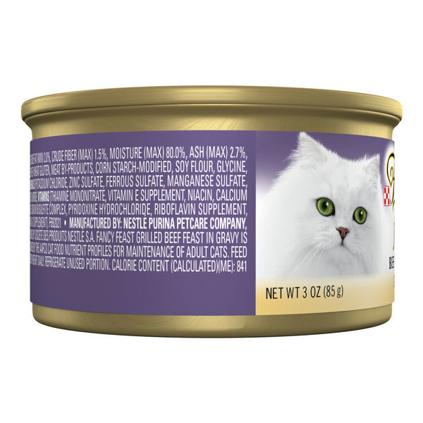 Purina Fancy Feast Fête de Boeuf Grillé en Sauce pour Chats