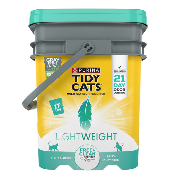 Purina Tidy Cats Arena de Gato Aglomerante de Bajo Polvo - Ligera y Sin Fragancia