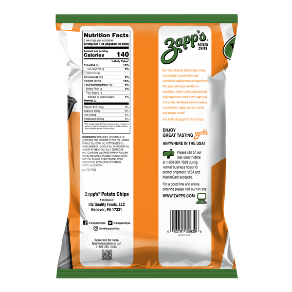 Zapp's Hotter 'N Hot Jalapeño Kettle Style Potato Chips