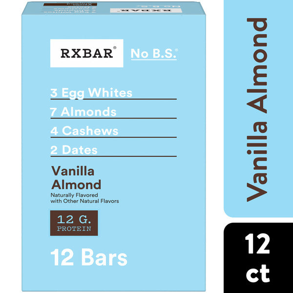 RXBAR Vanilla Almond Protein Bars - 12 Count