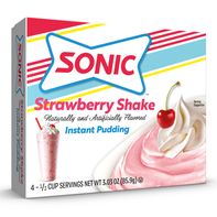 SONIC Pudding Batido de Fresa - 4 Porciones
