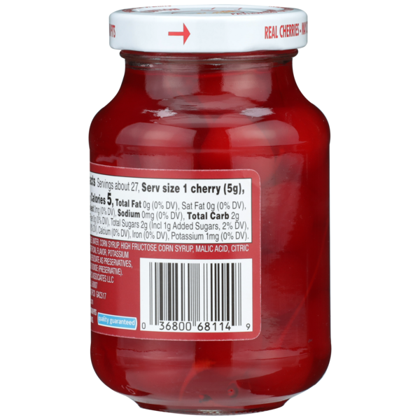Cerises Maraschino Entières avec Tiges Food Club