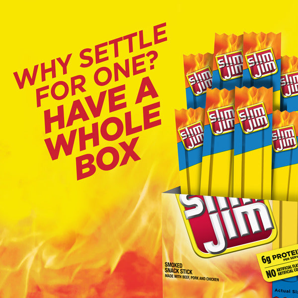 Palitos de Carne Ahumada Slim Jim - Sabor Suave