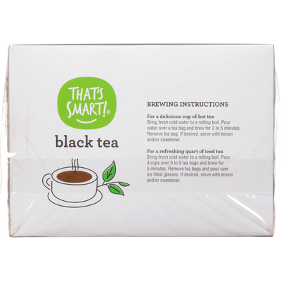 ¡Eso es inteligente! Té negro, bolsas de té sin etiqueta