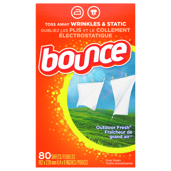 Feuilles de séchage Bounce, Fraîcheur extérieure