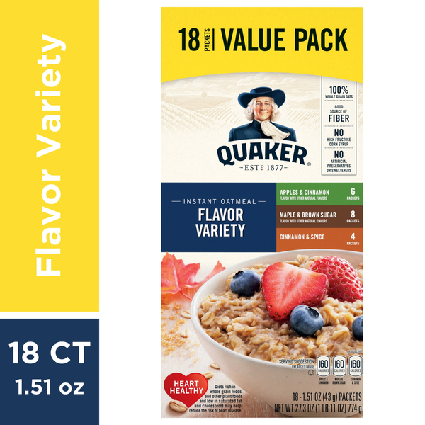Pack de variété de flocons d'avoine instantanés Quaker
