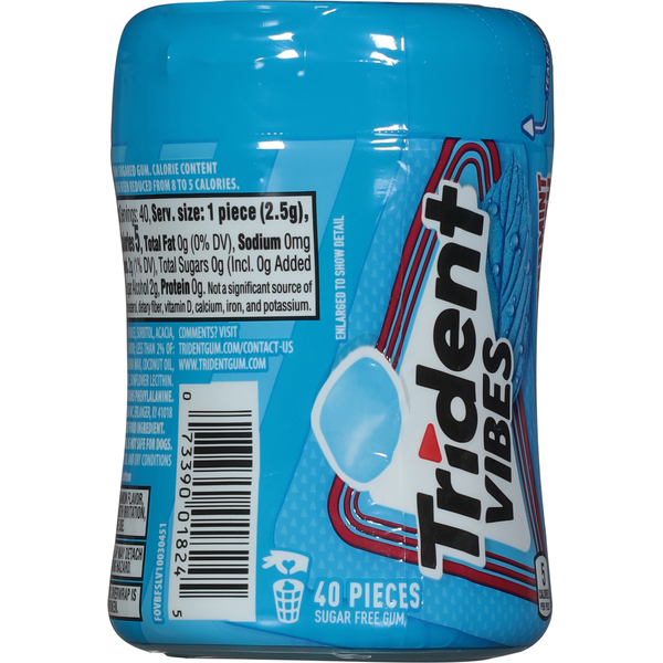 Gomme à mâcher Trident sans sucre goût menthe poivrée