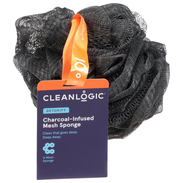 Cleanlogic Charcoal-Infused Mesh Bath Sponge