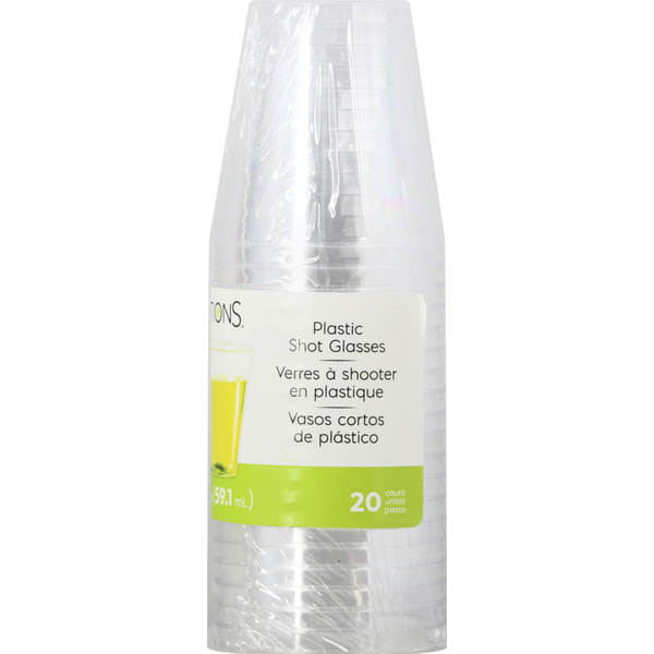 Sensations Plastic Shot Glasses - 2 Fluid Ounce