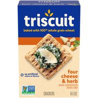 TRISCUIT Four Cheese & Herb Whole Grain Wheat Crackers