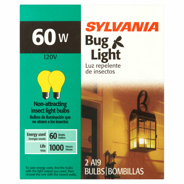 SYLVANIA 60W A19 Bug Light Bulbs