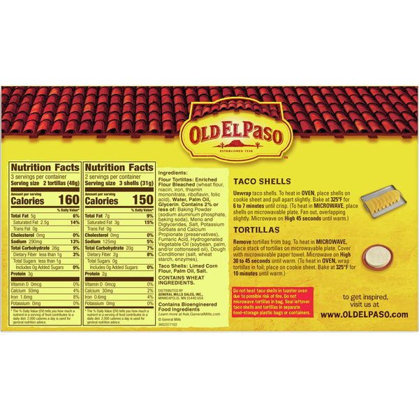 Coquilles à Taco et Tortillas de Farine Old El Paso - Dur et Souple