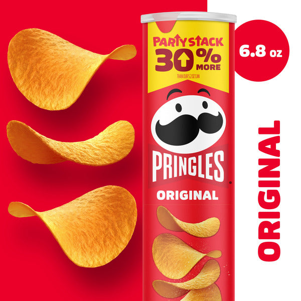 Pringles Original Potato Crisps - 6,8 oz Snack Stack