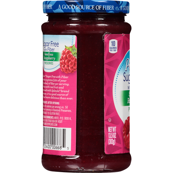 Confiture de framboises sans sucre et sans pépins Polaner avec fibres