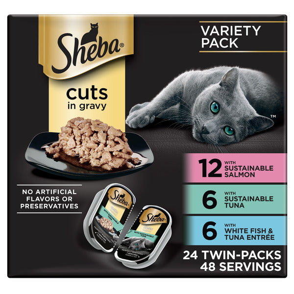 SHEBA Portions Parfait Nourriture Humide pour Chats - Pack de 24