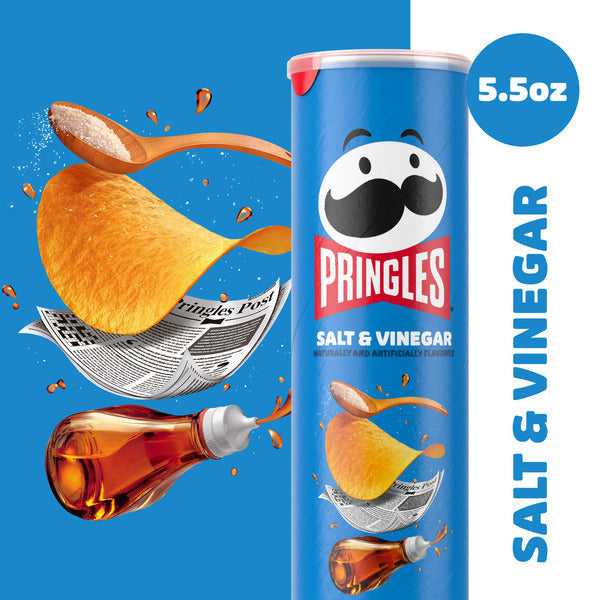 Pringles Salt and Vinegar Potato Crisps - 5.5 oz