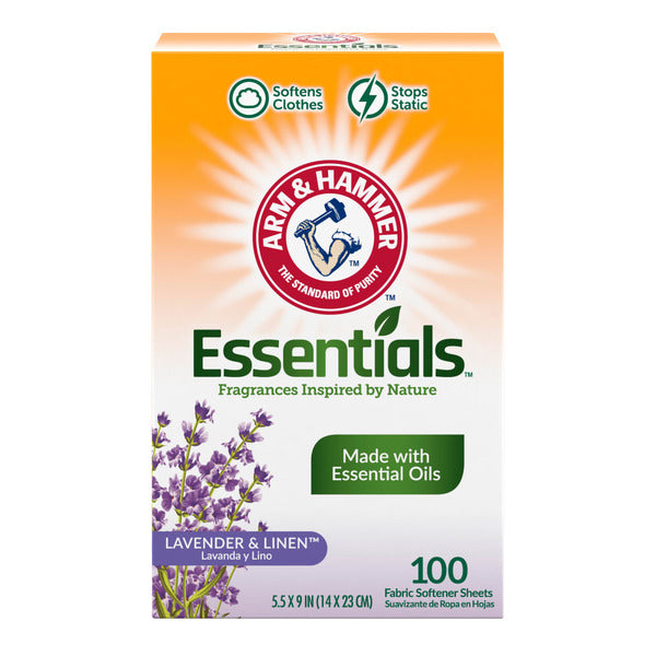 Arm & Hammer Essentials Lavender & Linen Dryer Sheets