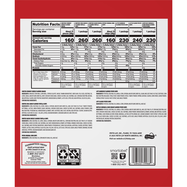 Pack de variété de collations Frito Lay assorties