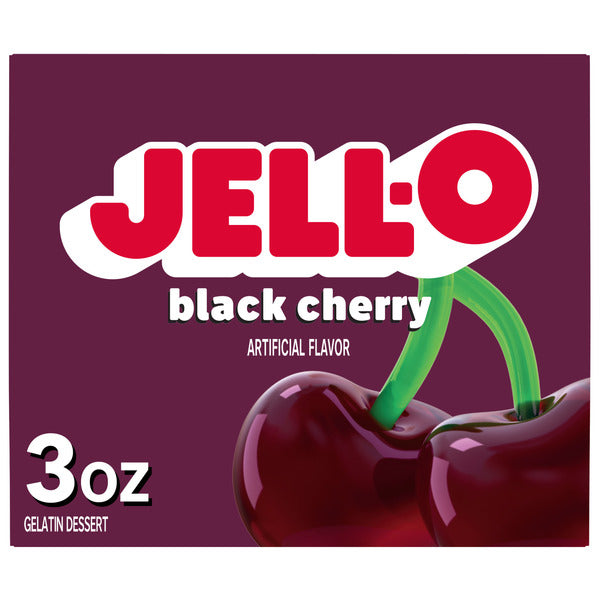 Mélange de dessert gélifié Jell-O cerise noire