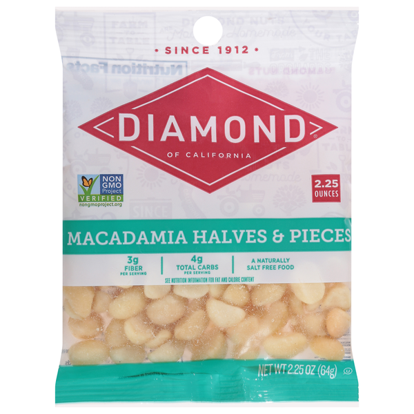 Moitiés et morceaux de macadamia Diamond