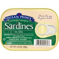 Sardines Ocean Prince dans l'huile, légèrement fumées
