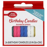 Bougies d'anniversaire en spirale arc-en-ciel Betty Crocker