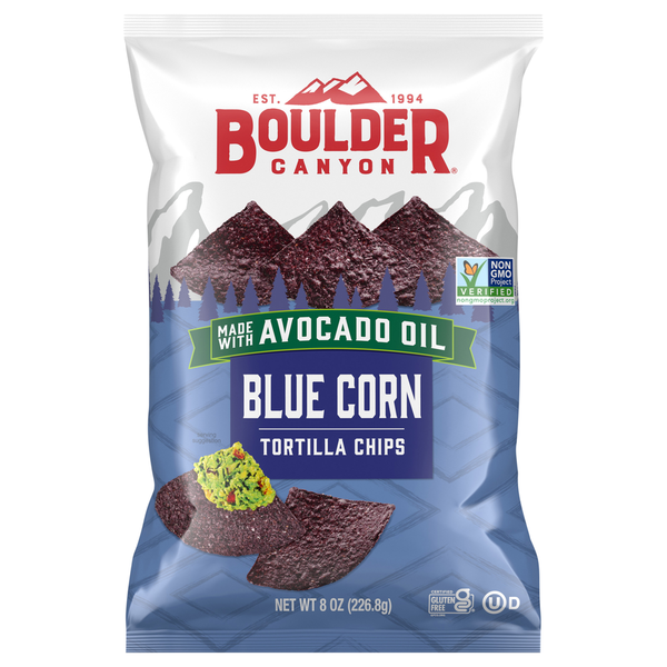Chips de tortilla au maïs bleu Boulder Canyon