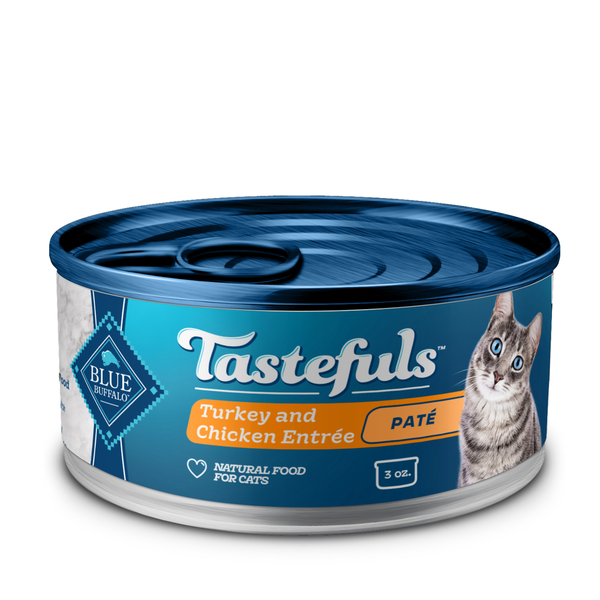 Blue Buffalo Tastefuls Nourriture Humide Naturelle Pâté pour Chats - Dinde & Poulet