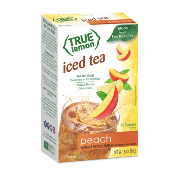 Mezcla de Bebida de Té Helado de Durazno True Lemon
