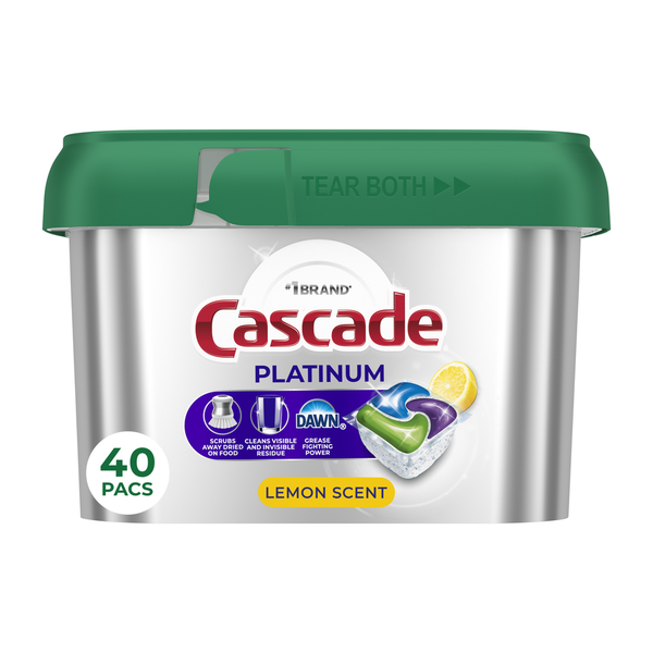 Capsules de lave-vaisselle Cascade Platinum - Parfum citron