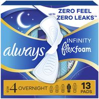 Always Infinity FlexFoam Serviettes de Nuit pour Femmes