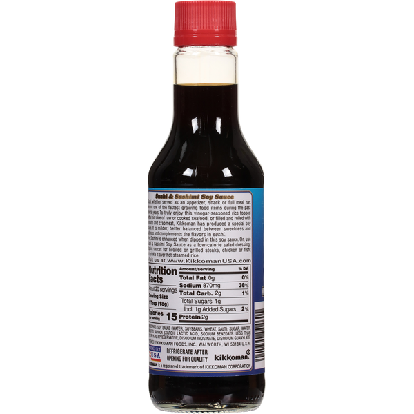 Sauce soja Kikkoman pour sushi et sashimi