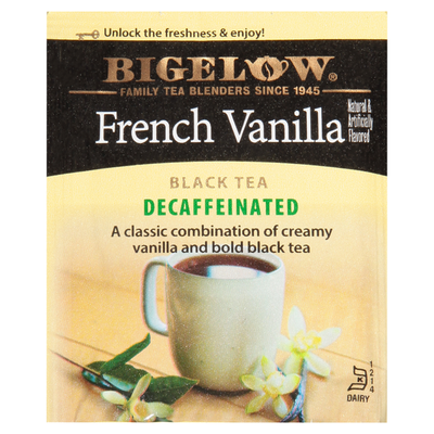 Té Negro Descafeinado de Vainilla Francesa Bigelow