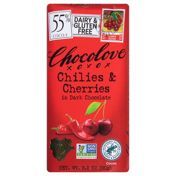 Chocolove Chilies & Cherries in Dark Chocolate