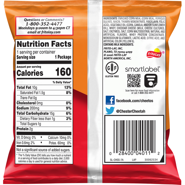 Cheetos Snacks Crujientes con Sabor a Queso