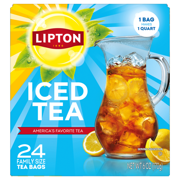 Sachets de thé glacé Lipton taille familiale