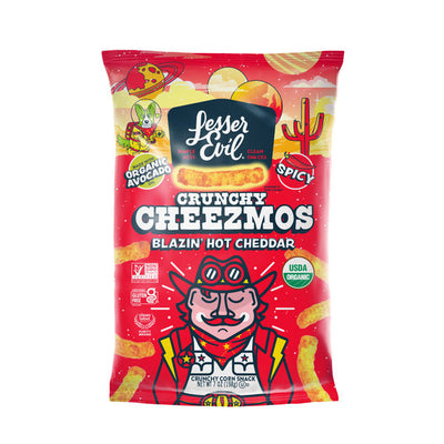 LesserEvil Cheezmos Blazin' Hot Cheddar