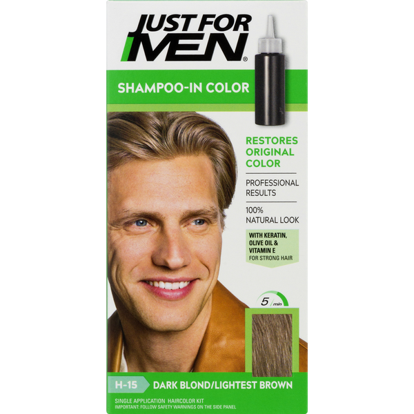 Just For Men Shampoo-In Color, Rubio Oscuro/Marrón Más Claro H-15