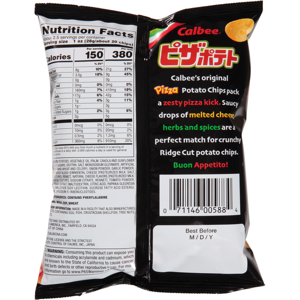 Calbee Potato Chips - Pizza & Melty Cheese Flavor