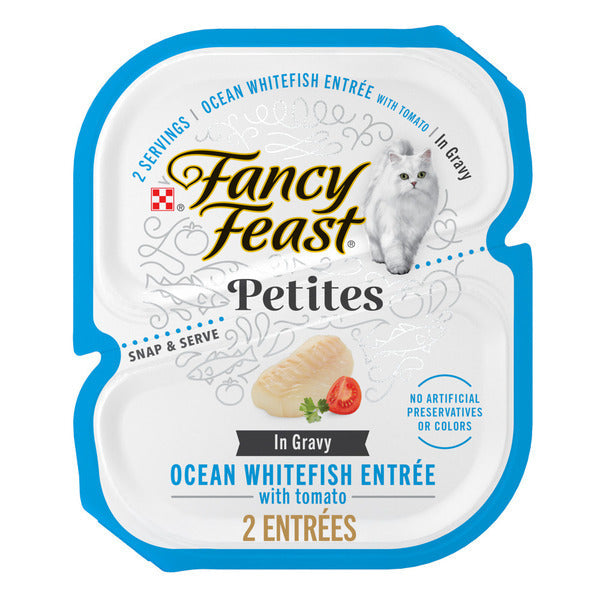Purina Fancy Feast Petites Entrada de Pescado Blanco del Océano en Salsa