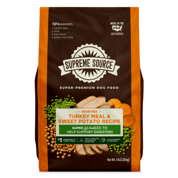 Supreme Source Comida para Perros Sin Granos con Comida de Pavo y Batata