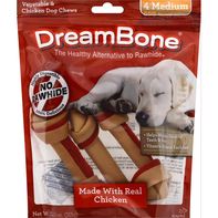 DreamBone Dog Chews - Sabor a Verdura y Pollo, Mediano