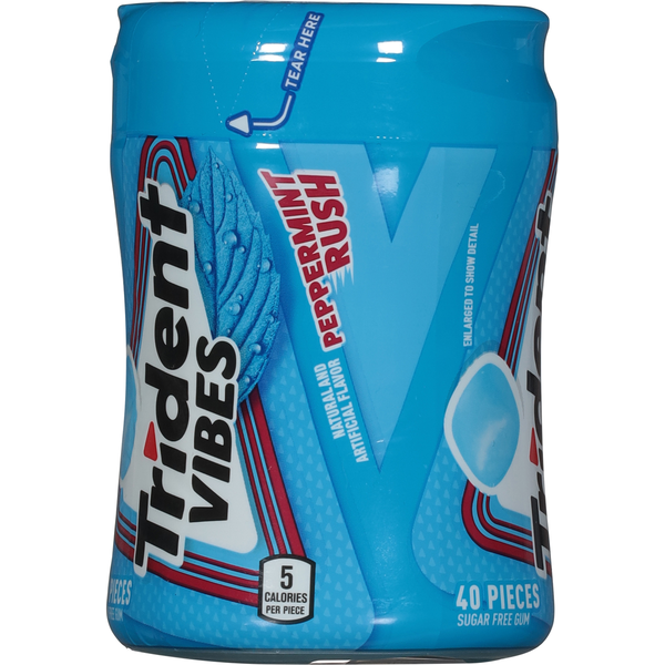 Gomme à mâcher Trident sans sucre goût menthe poivrée
