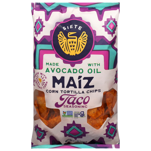 Siete Chips de Tortilla de Maíz con Sazonador de Taco