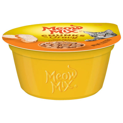Meow Mix Chunks in Gravy Wet Cat Food with Real Chicken Breast