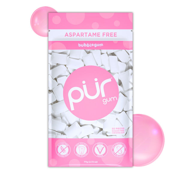 PÜR Bubblegum - Sans Aspartame, Chewing Gum 100% Xylitol